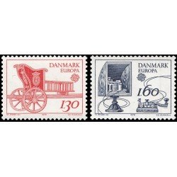 Dinamarca  Denmark 687/88 1979 Europa Historia postal MNH