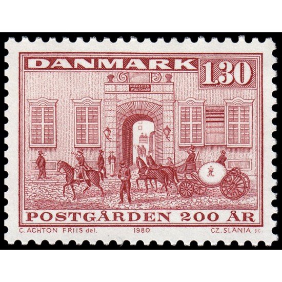 Dinamarca Denmark 698 1980 200 aniv. Oficina de la Guardia Real del Correo, Copenhague MNH Dinamarca Denmark 698 1980 200 aniv. Oficina de la Guardia Real del Correo, Copenhague MNH