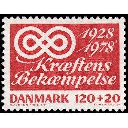 Dinamarca  Denmark 673 1978 50 aniv. de la campaña contra el cancer MNH