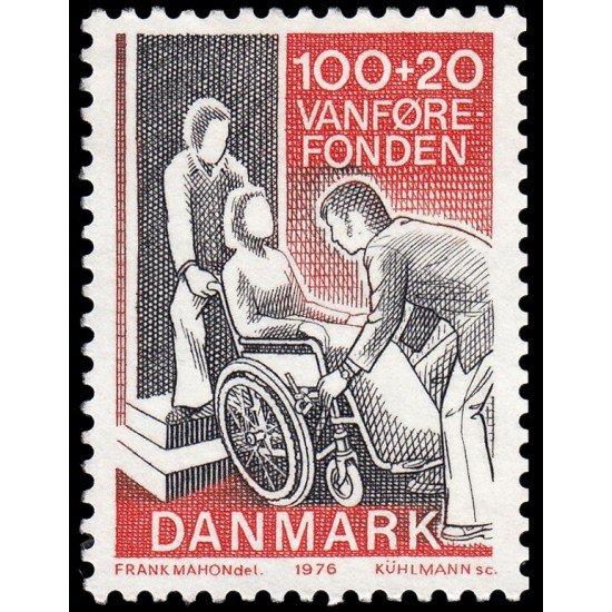 Dinamarca  Denmark 629 1976 En beneficio del fondo nacional para discapacidades MNH