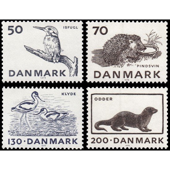 Dinamarca Denmark 608/11 1975 Animales protegidos MNH Dinamarca Denmark 608/11 1975 Animales protegidos MNH