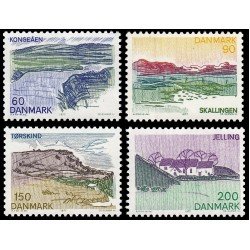 Dinamarca Denmark 642/45 1977 Paisajes de Jutlandia sur MNH Dinamarca Denmark 642/45 1977 Paisajes de Jutlandia sur MNH