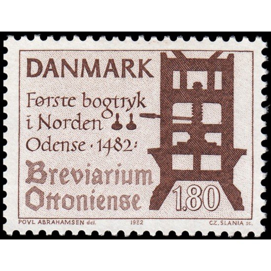 Dinamarca Denmark 766 1982 500 aniv. de la imprenta en Dinamarca MNH Dinamarca Denmark 766 1982 500 aniv. de la imprenta en Dinamarca MNH