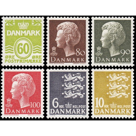 Dinamarca Denmark 623/28 1976 Serie corriente MNH Dinamarca Denmark 623/28 1976 Serie corriente MNH
