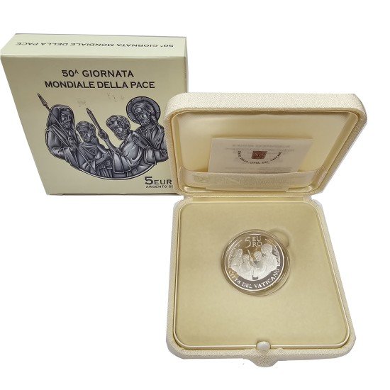 Vaticano 2017 Cartera Oficial Estuche Moneda 5€ euros proof Día de la Paz Vaticano 2017 Cartera Oficial Estuche Moneda 5€ euros proof Día de la Paz