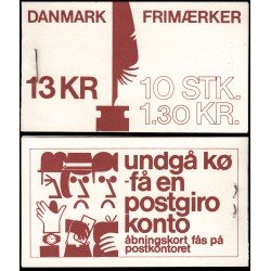 Dinamarca  Denmark 695 C695 1979 200 aniv. del nacimiento del poeta Adam Oehlenschläg Carnet MNH