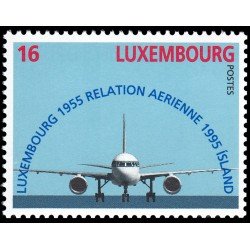 Luxemburgo 1324 1995 40 aniv. del enlace aéreo Luxemburgo-Islandia MNH