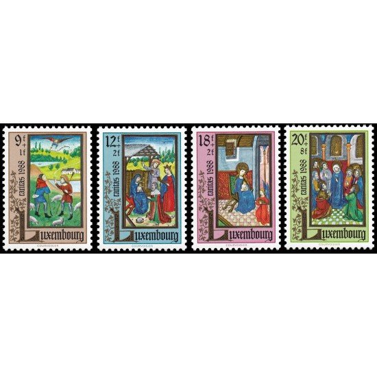 Luxemburgo 1160/63 1988 Fondo Nacional de Bienestar: Ilustraciones del siglo XVI MNH Luxemburgo 1160/63 1988 Fondo Nacional de Bienestar: Ilustraciones del siglo XVI MNH