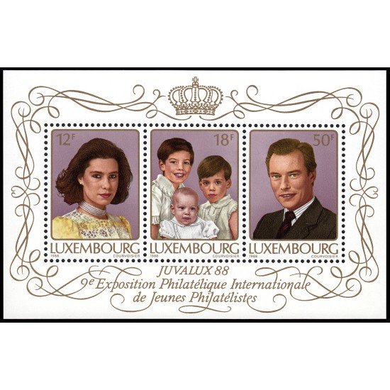 Luxemburgo HB 15 1988 Exposición Filatélica Internacional Juvalux 8, Luxemburgo MNH Luxemburgo HB 15 1988 Exposición Filatélica Internacional Juvalux 8, Luxemburgo MNH