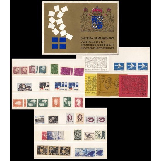 Suecia 1971 en carpeta oficial Suecia 1971 en carpeta oficial