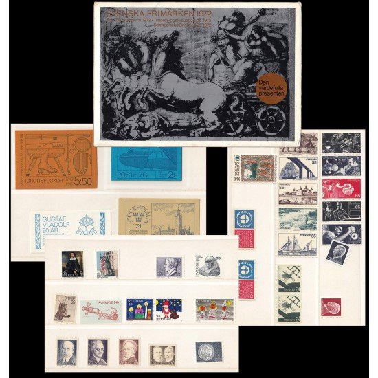Suecia 1972 en carpeta oficial 