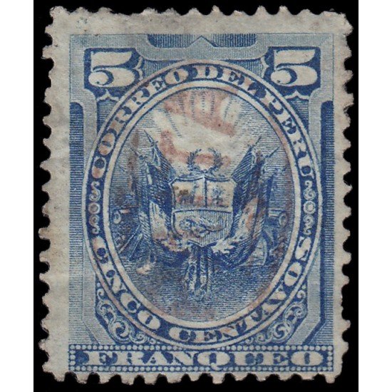 Perú Paita 1 1884 Sellos de Perú de 1874-84 con sobrecarga MH Perú Paita 1 1884 Sellos de Perú de 1874-84 con sobrecarga MH