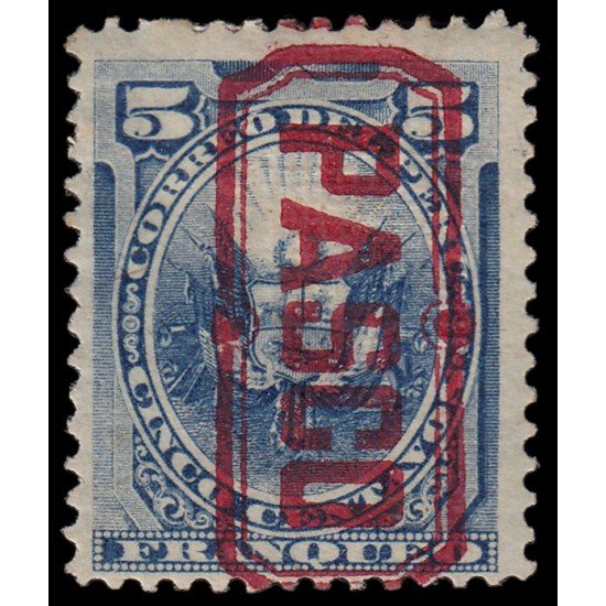 Perú Pasco 1 1884 Sellos de Perú de 1874-84 con sobrecarga MH Perú Pasco 1 1884 Sellos de Perú de 1874-84 con sobrecarga MH