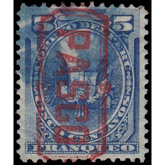 Perú Pasco 1 1884 Sellos de Perú de 1874-84 con sobrecarga Usado Perú Pasco 1 1884 Sellos de Perú de 1874-84 con sobrecarga Usado
