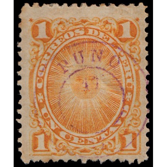 Perú Puno 7 1884 Sellos de Perú de 1874-79 con sobrecarga MH Perú Puno 7 1884 Sellos de Perú de 1874-79 con sobrecarga MH