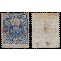 Perú Yca 6 1884 Sellos de Perú de1874-85 con sobrecarga MH Perú Yca 6 1884 Sellos de Perú de1874-85 con sobrecarga MH