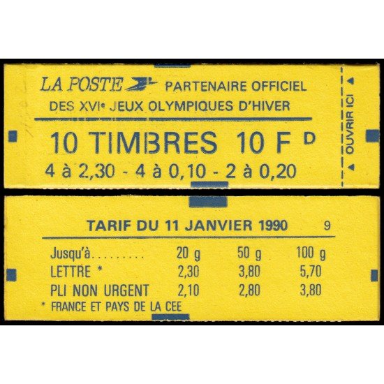 France Francia Carnet 1502-C Tipo Marianne de Briat 4 sellos nº 2614 + 1 nº 2618 y 4 nº 2617  + 1 nº 2618 MNH