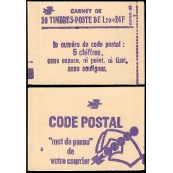France Francia Carnets 2101-C1 Tipo Sabine verde 20 sellos MNH