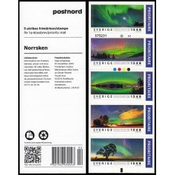 Suecia Sweden C3119 2016 Auroras boreales Carnet Autoadhesivos Suecia Sweden C3119 2016 Auroras boreales Carnet Autoadhesivos