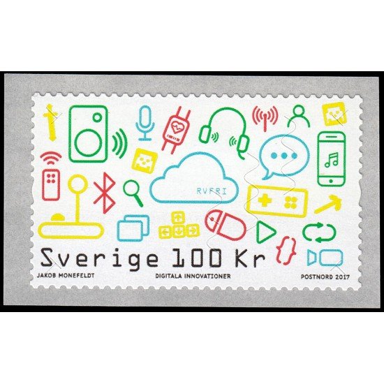 Suecia Sweden 3172 2017 Innovaciones digitales Autoadhesivo