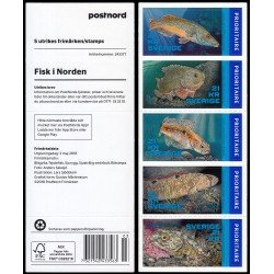 Suecia Sweden C3201 2018 Fauna acuática Peces de la región nórdica Carnet Autoadhesivos Suecia Sweden C3201 2018 Fauna acuática Peces de la región nórdica Carnet Autoadhesivos