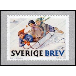 Suecia Sweden 3221 2018 Navidad Arte de Jenny Nyström Autoadhesivo