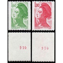 France Francia 2222a/23a 1982 Libertad de Gandon MNH