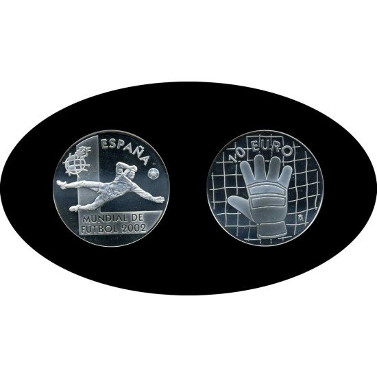 España Spain 2002 10€ FIFA World Cup Plata Ag España Spain 2002 10€ FIFA World Cup Plata Ag