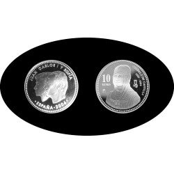 España Spain 2004 10€ Juan Carlos I Isabel I Plata Ag España Spain 2004 10€ Juan Carlos I Isabel I Plata Ag