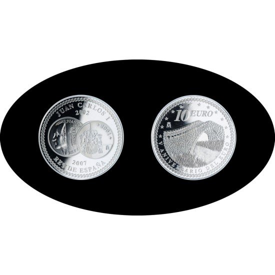 España Spain 2007 10€ Juan Carlos I Circulación del euro Unión Plata Ag España Spain 2007 10€ Juan Carlos I Circulación del euro Unión Plata Ag