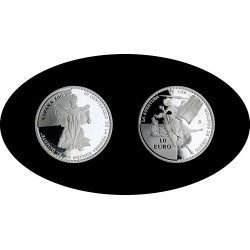 España Spain 2005 10€ 400 aniv. Don Quijote Molinos de viento Plata Ag España Spain 2005 10€ 400 aniv. Don Quijote Molinos de viento Plata Ag