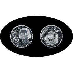 España Spain 2006 10€ Colon Columbus La Pinta Plata Ag España Spain 2006 10€ Colon Columbus La Pinta Plata Ag
