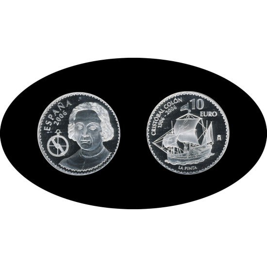 España Spain 2006 10€ Colon Columbus La Pinta Plata Ag España Spain 2006 10€ Colon Columbus La Pinta Plata Ag