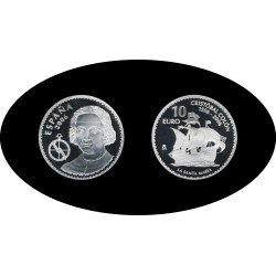 España Spain 2006 10€ Colon Columbus La Santa María Plata Ag España Spain 2006 10€ Colon Columbus La Santa María Plata Ag