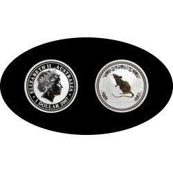 Australia 1 OZ onza 2007 Año de la rata Year of the mouse 2008 Plata dorada 1$ Plata Ag Australia 1 OZ onza 2007 Año de la rata Year of the mouse 2008 Plata dorada 1$ Plata Ag