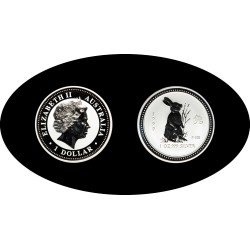 Australia 1 OZ onza 1999 Año del Conejo Year of the Rabbit 1$ Plata Ag 