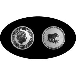 Australia 1 OZ onza 2007 Año del cerdo Year of the pig 1$ Plata Ag Australia 1 OZ onza 2007 Año del cerdo Year of the pig 1$ Plata Ag