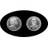 Islas Vírgenes 2006 10$ Reina Elizabeth II y Rey Edward VIII Plata Ag
