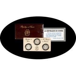 Rep. de Guinea 1988 100, 200 y 300 Francos Juegos Olímpicos de Barcelona 92 Plata Ag