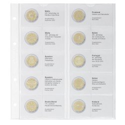 Lindner 1118-40 Hoja impresa karat para monedas de 2 € conmemorativos: Malta 2023 - Estonia 2024 Lindner 1118-40 Hoja impresa karat para monedas de 2 € conmemorativos: Malta 2023 - Estonia 2024