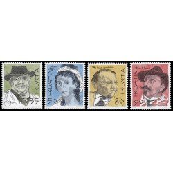 Suiza Switzerland 1349/52 1990 Retratos de poetas y escritores famosos MNH Suiza Switzerland 1349/52 1990 Retratos de poetas y escritores famosos MNH