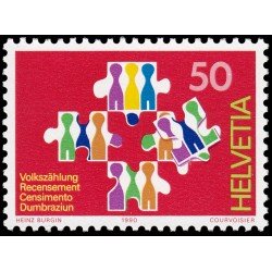 Suiza Switzerland 1363 1990 Censo de población MNH Suiza Switzerland 1363 1990 Censo de población MNH