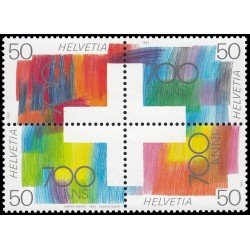 Suiza Switzerland 1368/71 1991 700 aniv. de la Confederación Suiza MNH Suiza Switzerland 1368/71 1991 700 aniv. de la Confederación Suiza MNH