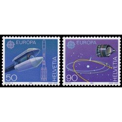 Suiza Switzerland 1372/73 1991 Europa y el espacio MNH Suiza Switzerland 1372/73 1991 Europa y el espacio MNH