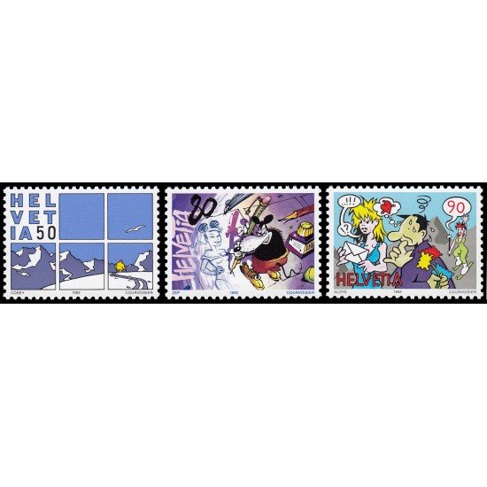 Suiza Switzerland 1403/05 1992 Festival Internacional de Comics, Sierre MNH