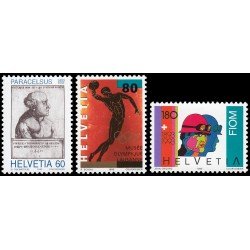Suiza Switzerland 1421/23 1993 Aniversarios y acontecimientos MNH