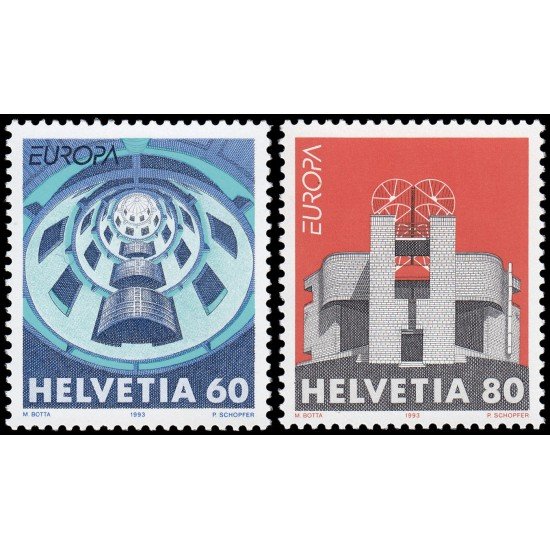 Suiza Switzerland 1428/29 1993 Europa Arte contemporaneo MNH Suiza Switzerland 1428/29 1993 Europa Arte contemporaneo MNH