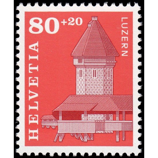 Suiza Switzerland 1439 1993 Sobretasa para la reconstrucción del Puente de la Chapelle en Lucerna MNH Suiza Switzerland 1439 1993 Sobretasa para la reconstrucción del Puente de la Chapelle en Lucerna MNH