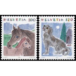 Suiza Switzerland 1419/20 1993 Animales IV MNH Suiza Switzerland 1419/20 1993 Animales IV MNH