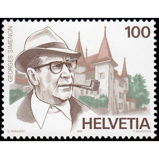 Suiza Switzerland 1463 1994 Homenaje a Georges Simenon Emisión conjunta Francia, Belgica y Suiza MNH Suiza Switzerland 1463 1994 Homenaje a Georges Simenon Emisión conjunta Francia, Belgica y Suiza MNH